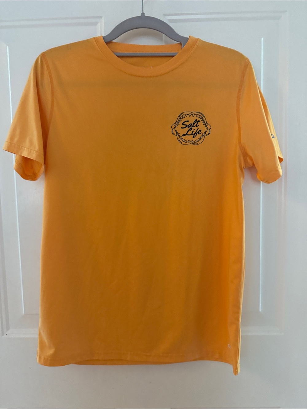 Salt Life youth Large Short Sleeve Tee in Bright Orange with UV Protection